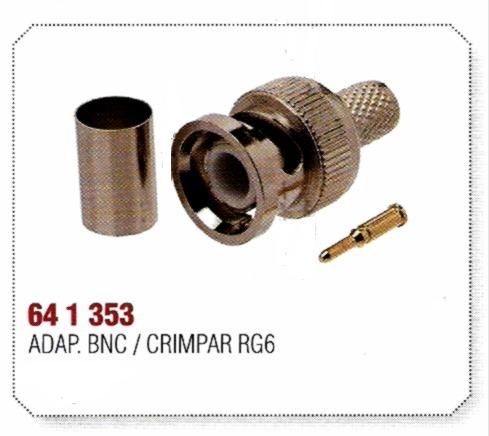 ADAPTADOR BNC X CRIMPAR RG6 - 64-1-353 - 1,10